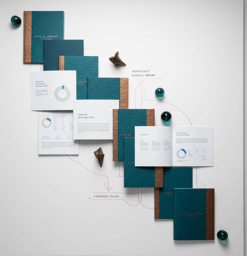 Abstract strategic roadmap showing connections leading to community impact.
